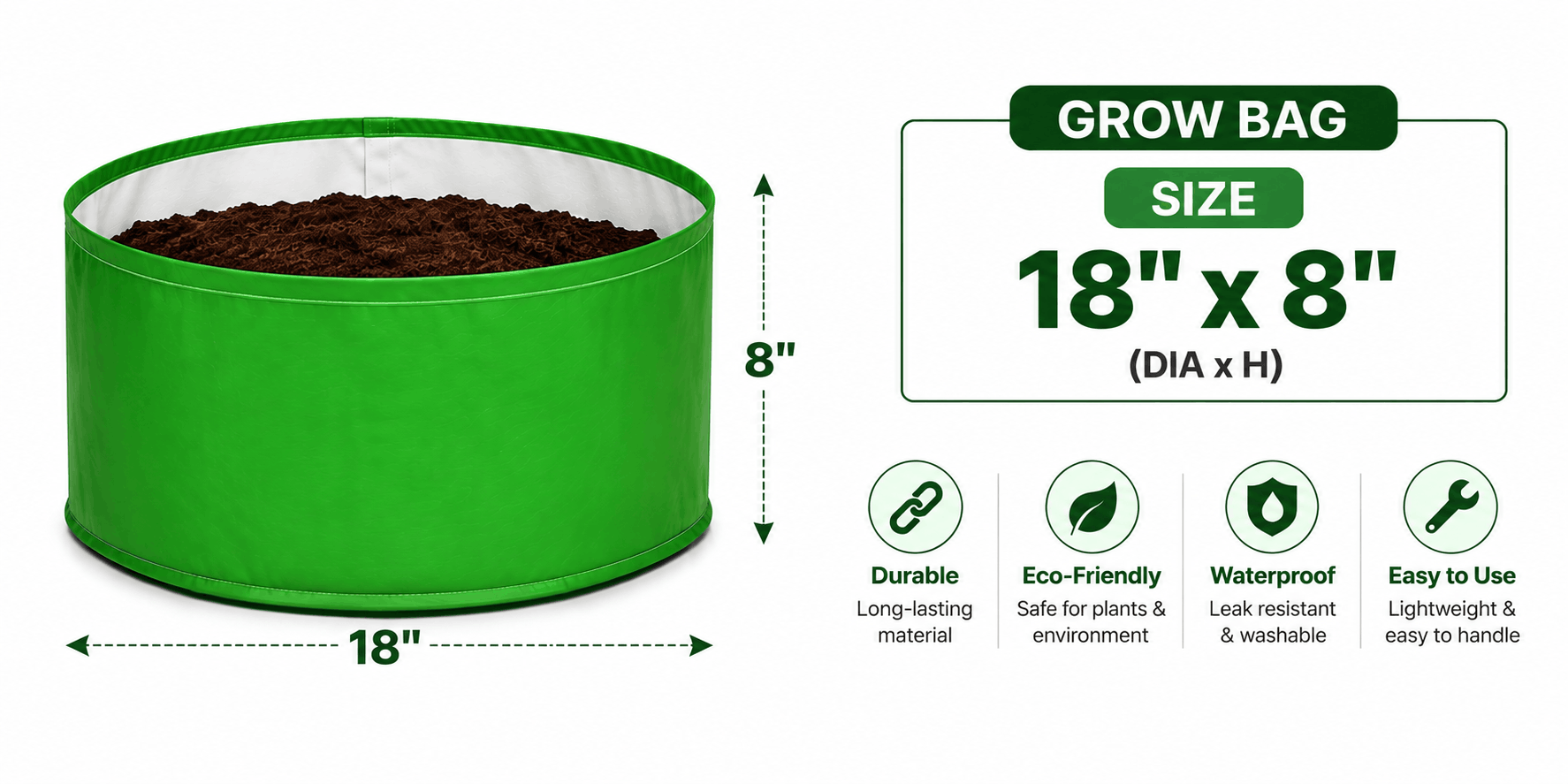 GBE 2001 HDPE Round Grow Beds
