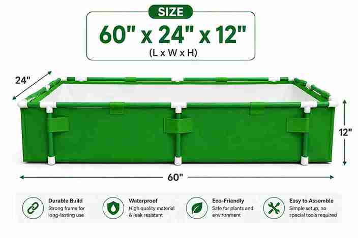 GBE 2006 HDPE Rectangle Grow Beds