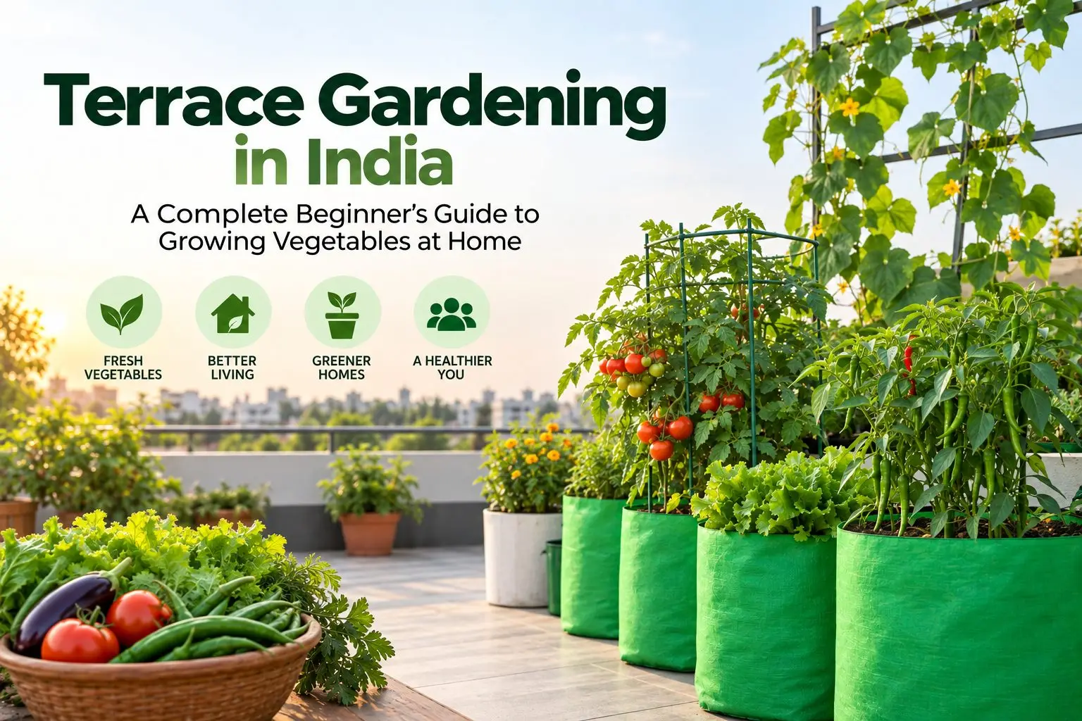 Terrace Gardening in India: A Complete Beginner’s Guide to Growing Vegetables at Home
